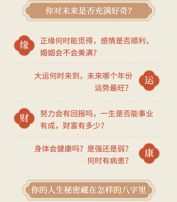 测算后您将知道以下信息